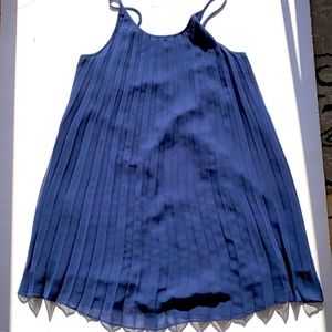 BCBG Generation Blue Pleated Dress. Size Small